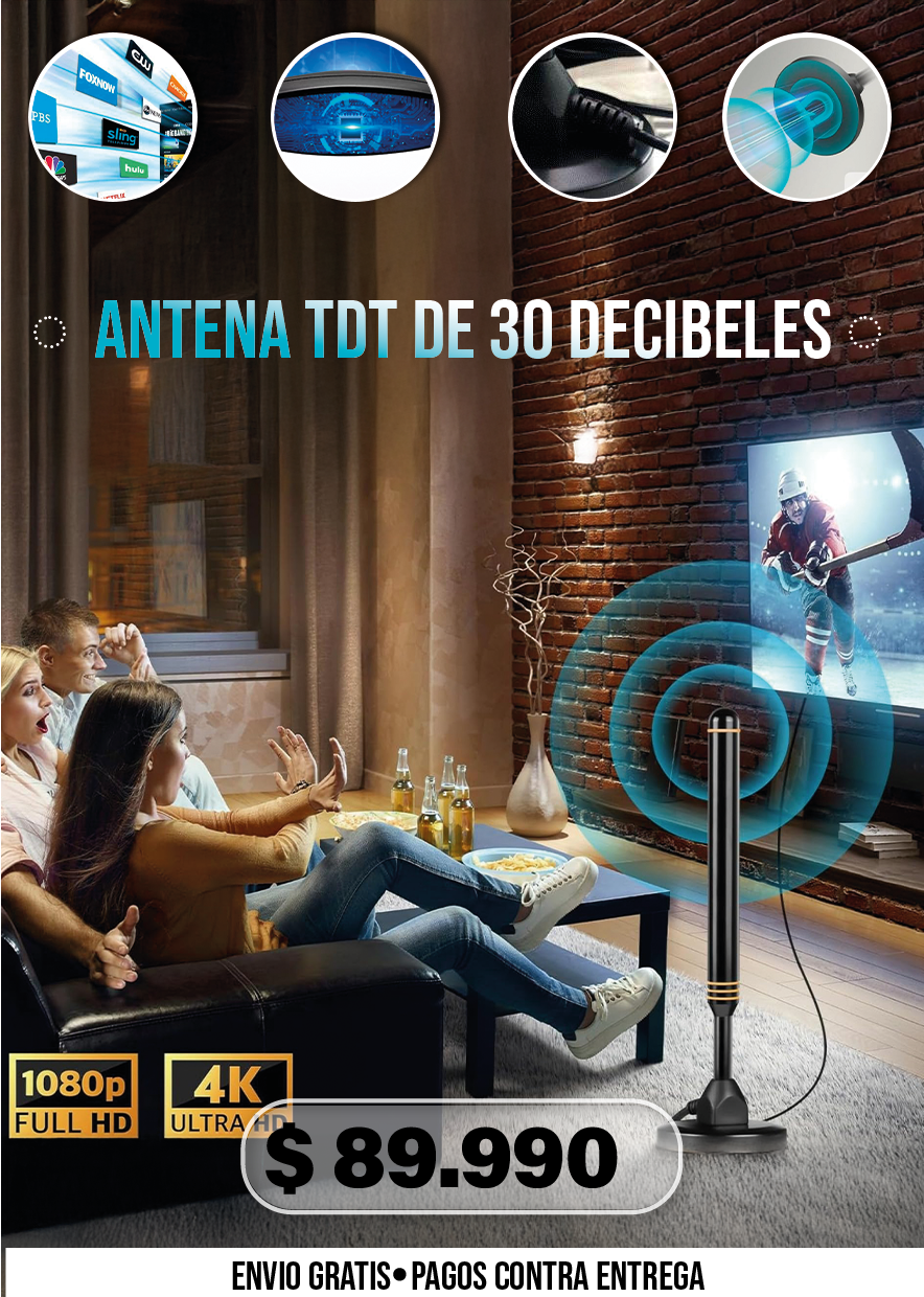 ANTENA TDT DE 30 DECIBELES