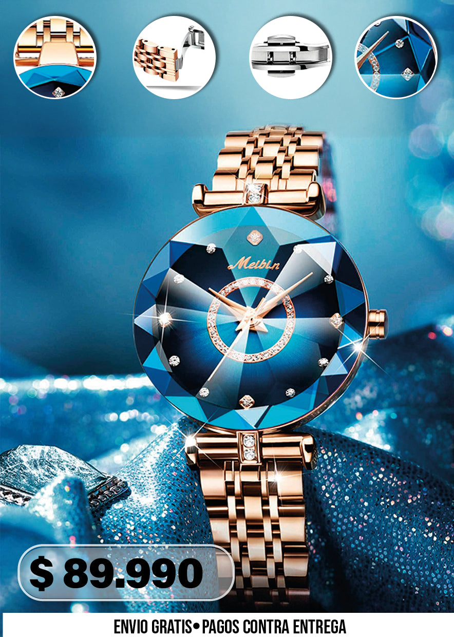 RELOJ LUJO CON ESFERA DE DIAMANTE