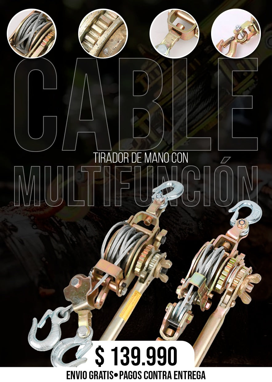 TIRADOR DE MANO CON CABLE MULTIFUNCIÓN