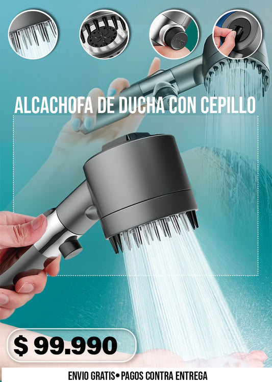 ALCACHOFA DE DUCHA CON CEPILLO