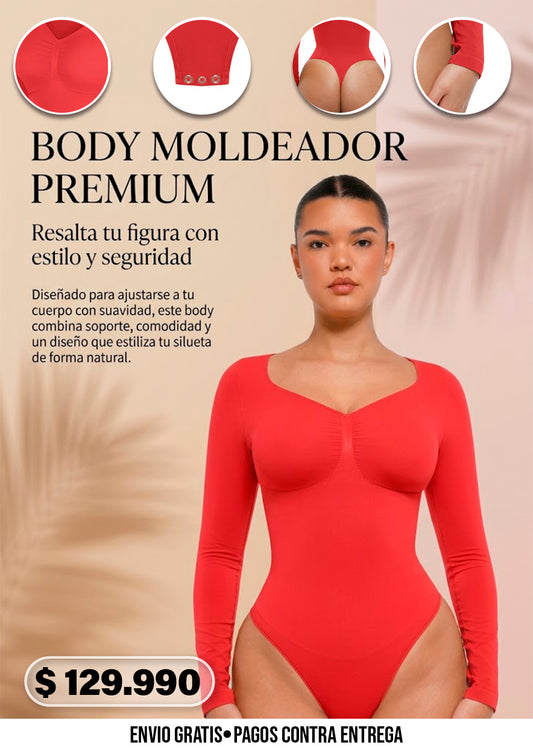 BODY DE MANGA LARGA FRUNCIDO