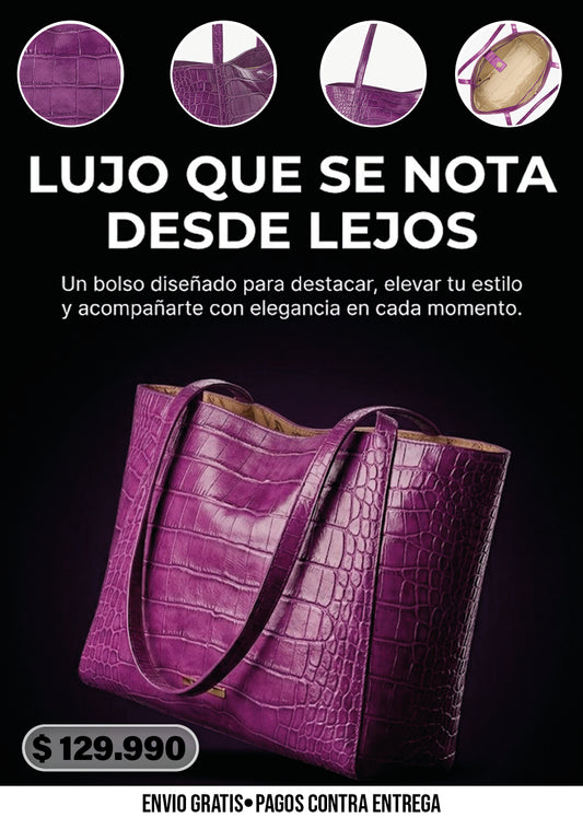 BOLSO TEXTURA CROCO LUXURY