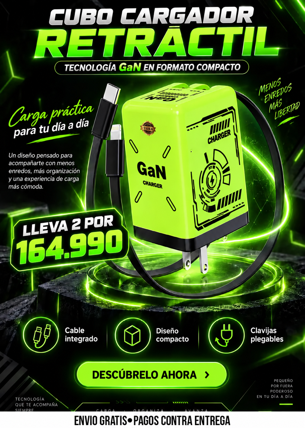 CUBO CARGADOR RETRACTIL
