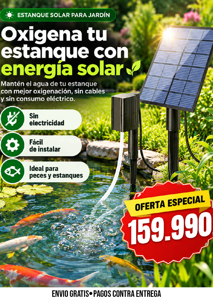 ESTANQUE SOLAR PARA JARDIN