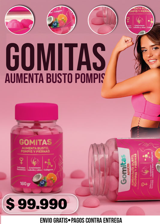 GOMITAS FUCSIA AUMENTA BUSTO POMPIS