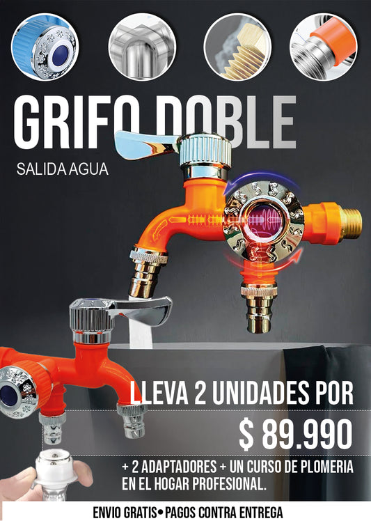GRIFO DOBLE SALIDA AGUA