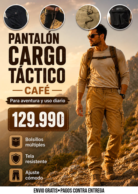 PANTALÓN CARGO TÁCTICO CAFÉ