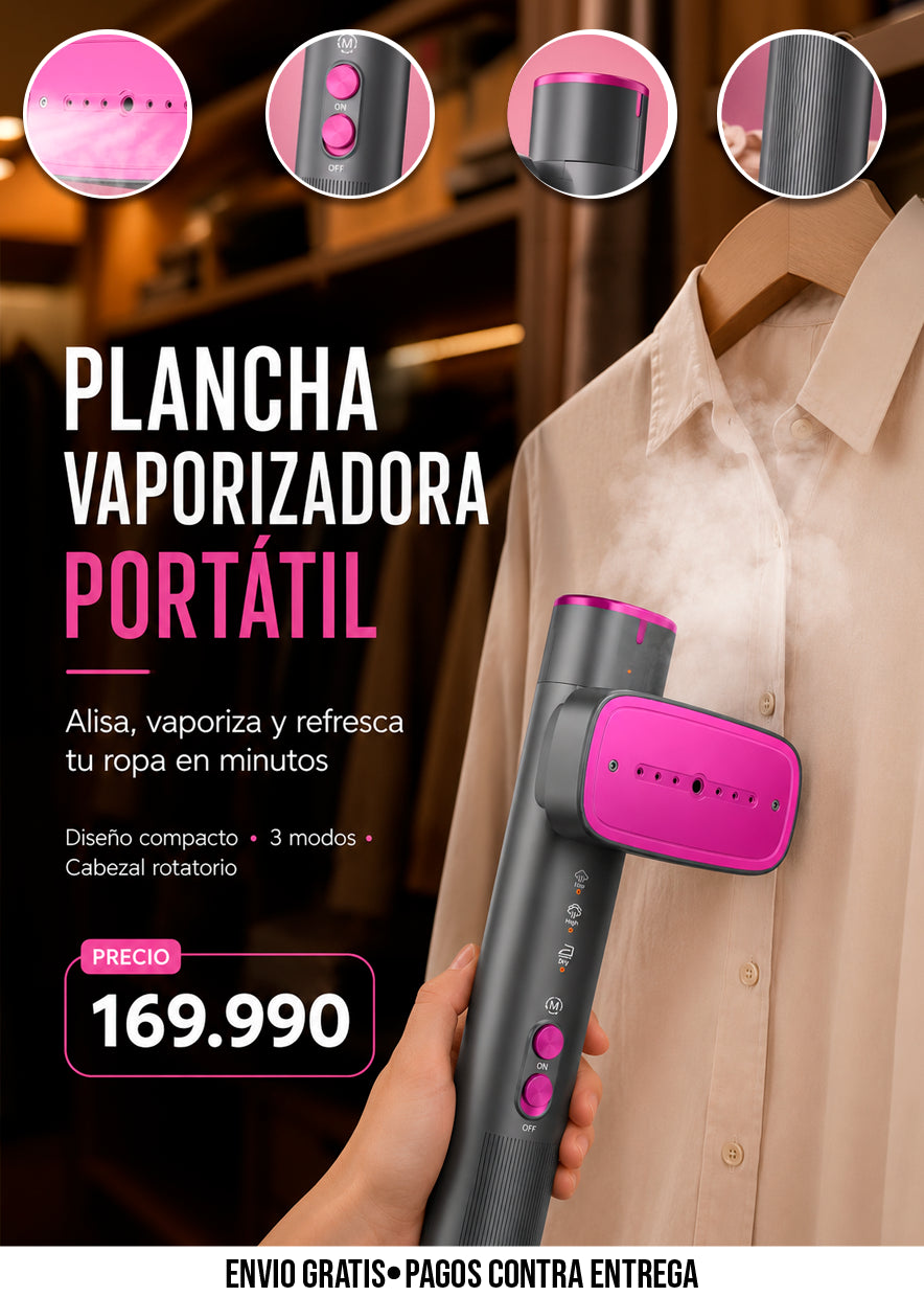 PLANCHA VAPORIZADORA PORTÁTIL