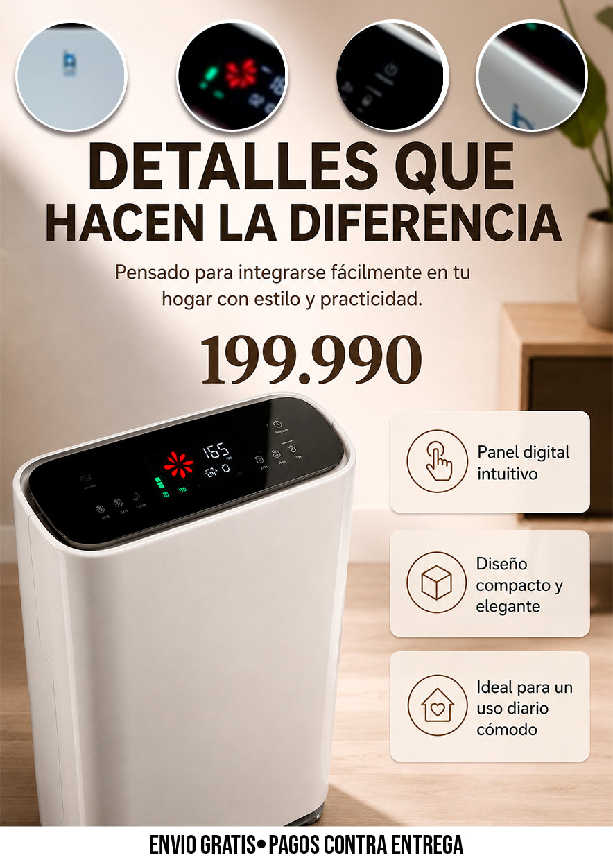 PURIFICADOR DE AIRE COMPACTO PARA EL HOGAR
