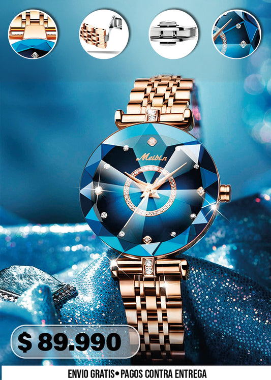 RELOJ LUJO CON ESFERA DE DIAMANTE