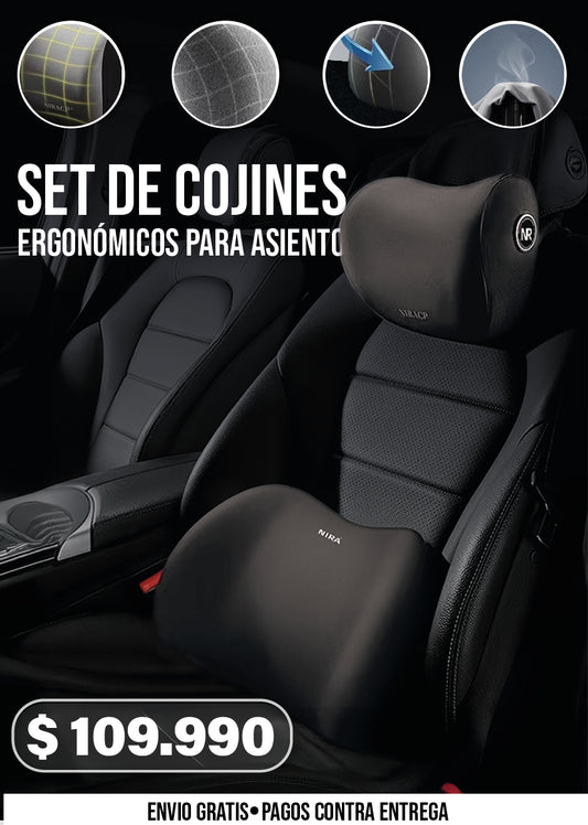 SET DE COJINES ERGONÓMICOS PARA ASIENTO