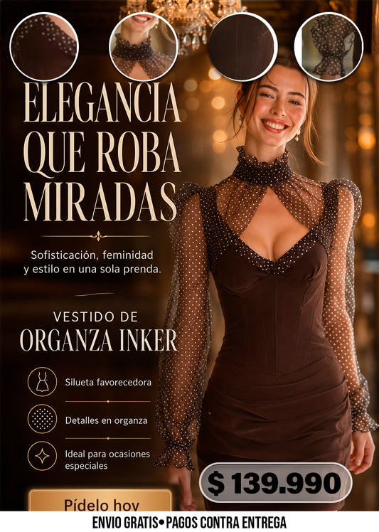 VESTIDO DE ORGANZA INKER