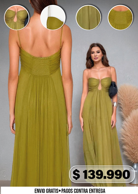 VESTIDO MAXI CON CUT-OUT